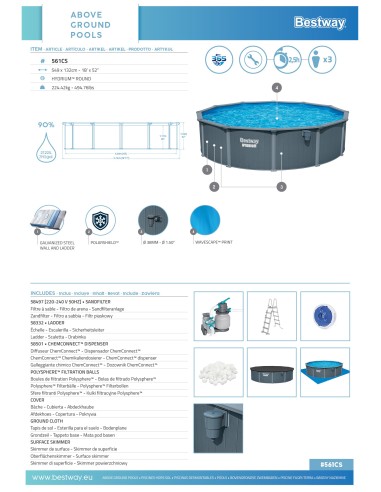 Πισίνα Bestway Hydrium Pool Set 5.49m x 1.32m