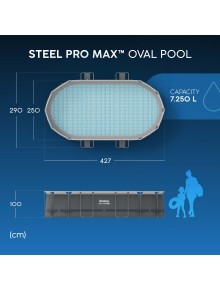 Οβάλ Πισίνα Bestway Pool 4.27m x 2.50m x 1.00m 2