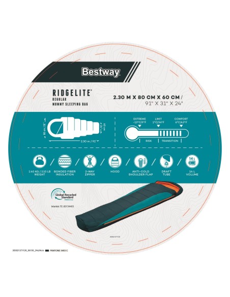 Υπνόσακος Bestway Ridgelite Regular Mummy Sleeping bag