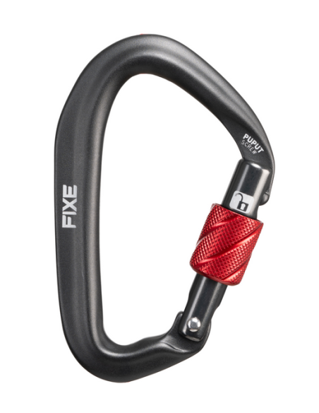 Καραμπίνερ Ασφαλείας Fixe Climbing Puput Screw Grey