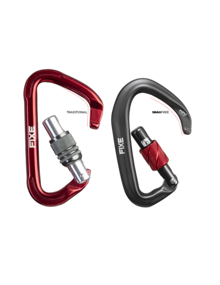 Καραμπίνερ Ασφαλείας Fixe Climbing Puput Screw Grey